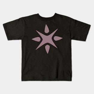 Large Geometric abstract snowflake in mauve Kids T-Shirt